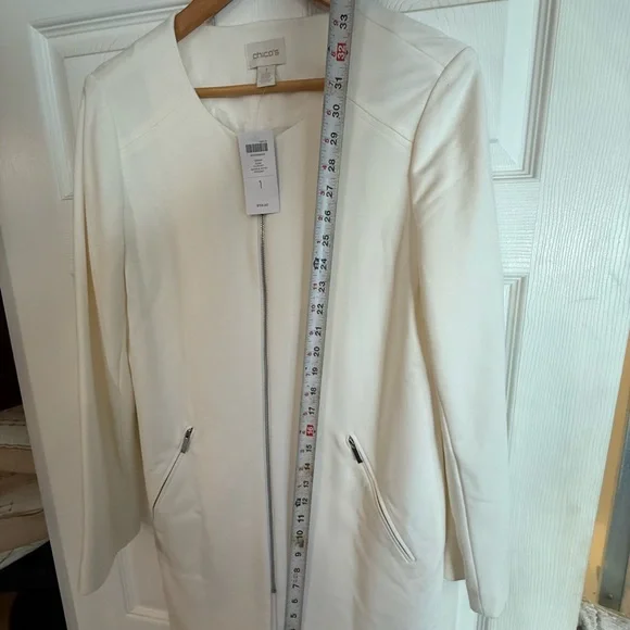 Chico's Antique white Long sleeve jacket - Picture 4 of 5